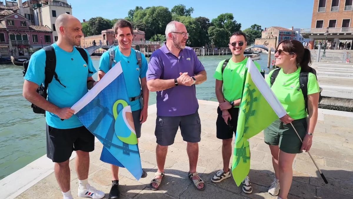 The On Track teams with Mark in Venice